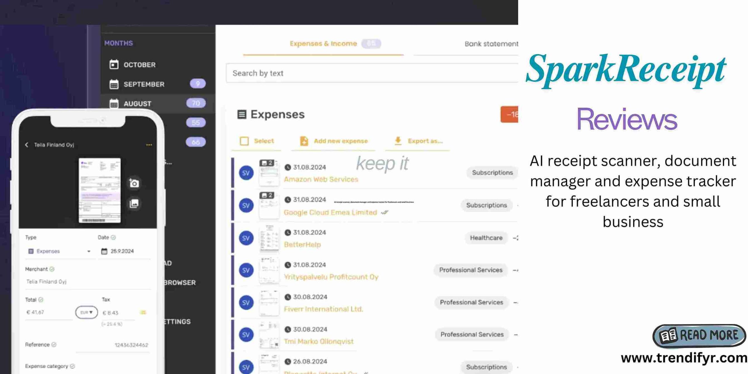 SparkReceipt Reviews 2024: AI receipt scanner, document manager & Unique Features