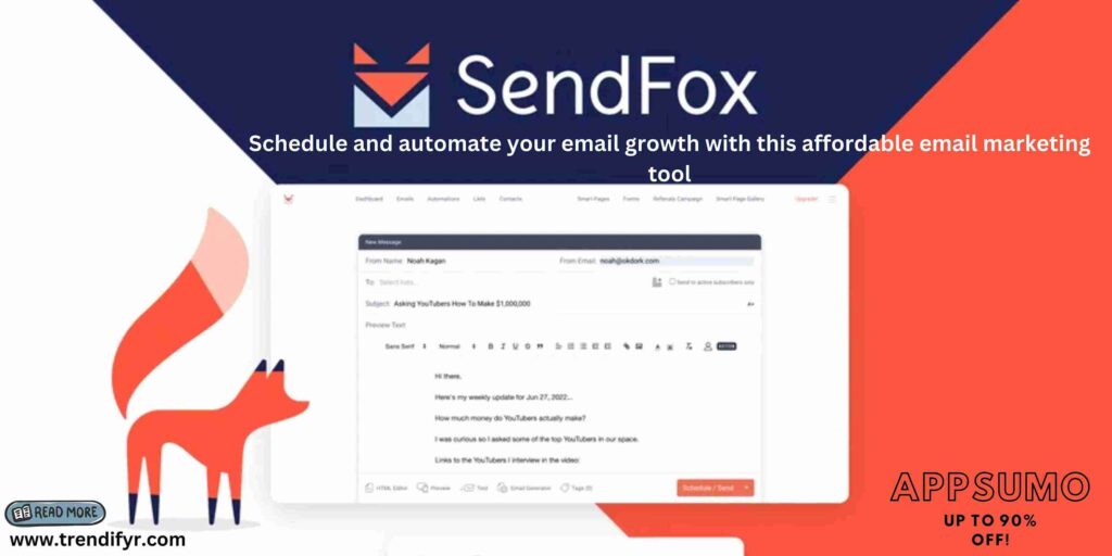 SendFox Review: Simplify Email Marketing for Bloggers and Creators